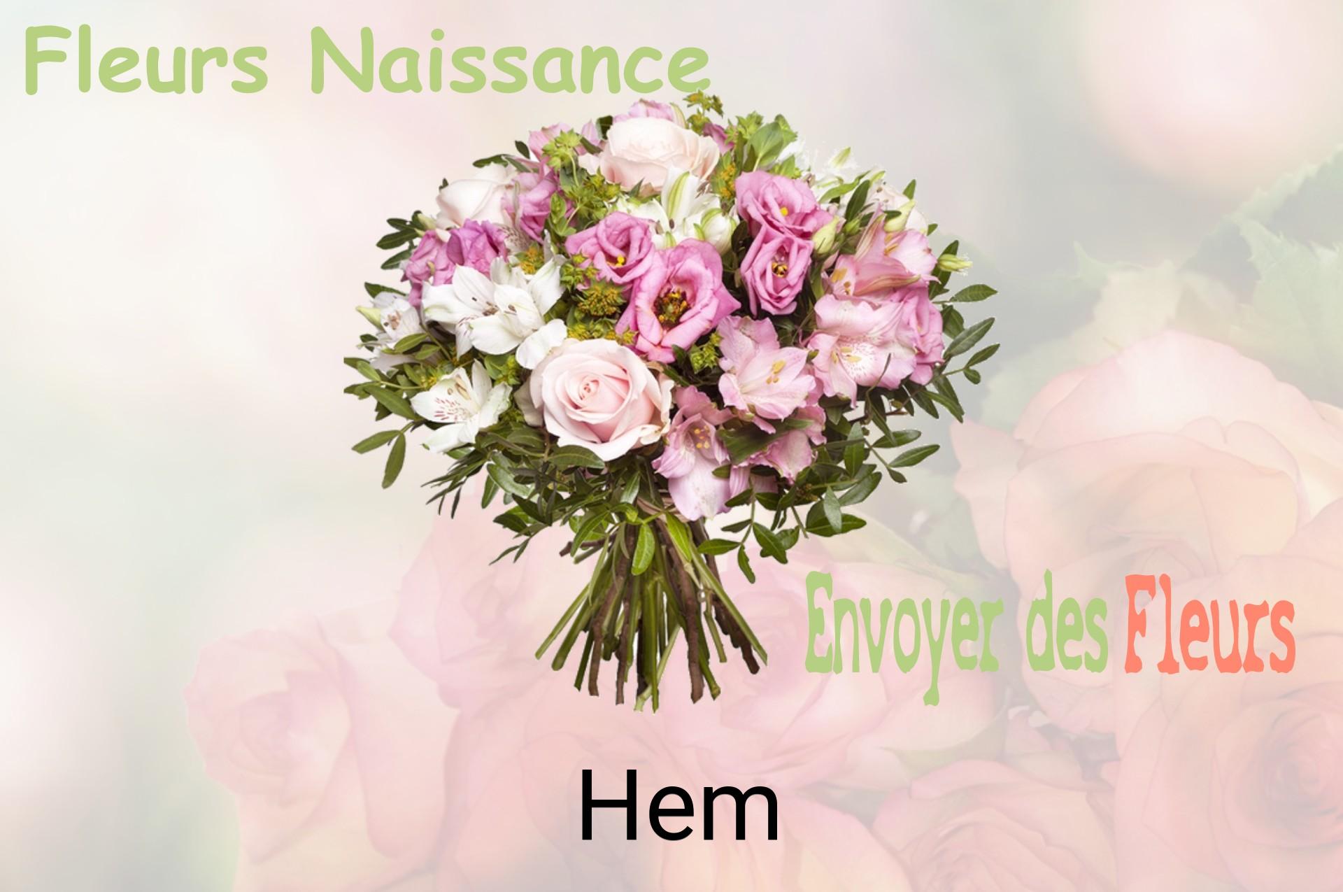 Bouquet de fleurs de naissance livré à Hem